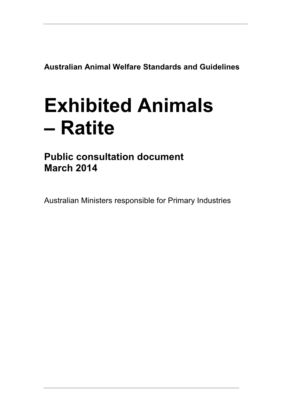 Exhibited Animals – Ratite