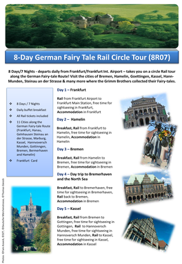 8-Day German Fairy Tale Rail Circle Tour (8R07)