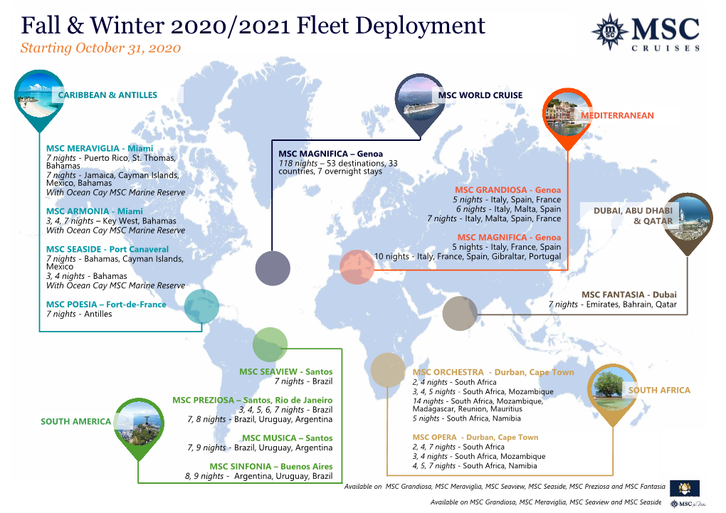 Fall & Winter 2020/2021 Fleet Deployment
