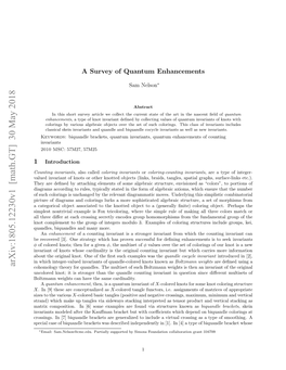 Arxiv:1805.12230V1 [Math.GT] 30 May 2018 Cohomology Theory for Quandles
