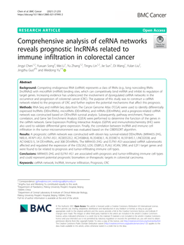 Comprehensive Analysis of Cerna Networks Reveals Prognostic