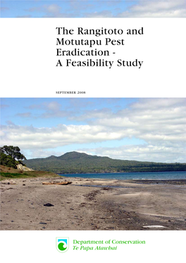 The Rangitoto and Motutapu Pest Eradication - a Feasibility Study