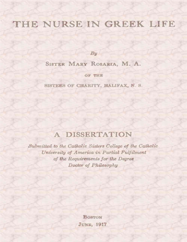 The Nurse in Greek Life, by Mary Rosaria Gorman