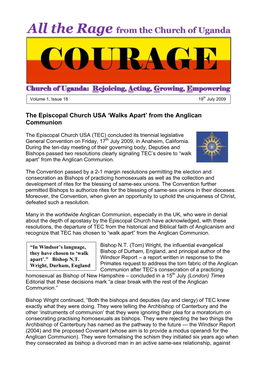 The Episcopal Church USA 'Walks Apart' from The