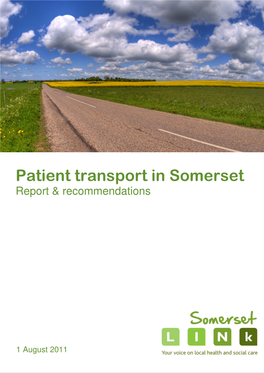 Patient Transport in Somerset Report & Recommendations