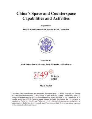 China's Space and Counterspace Capabilities and Activities