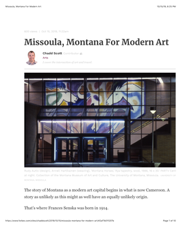Missoula, Montana for Modern Art 10/15/19, 6�25 PM