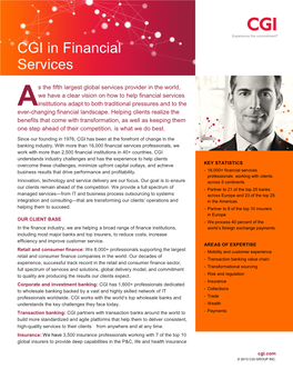 CGI in Financial Services