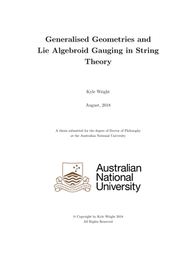 Generalised Geometries and Lie Algebroid Gauging in String Theory