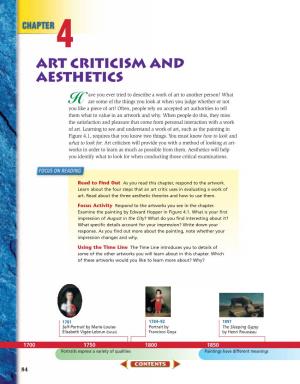 Art Criticism and Aesthetics