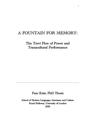 A Fountain for Memory