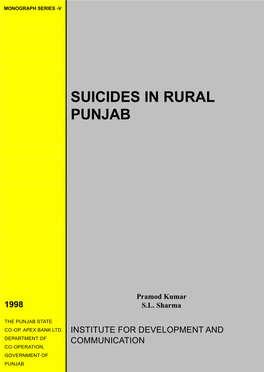 Suicides in Rural Punjab