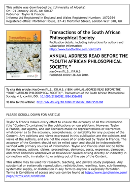 South African Philosophical Society