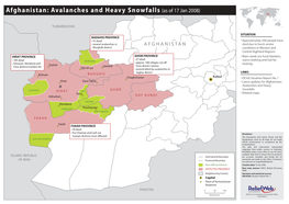 Avalanches and Heavy Snowfallsuzbekistan TAJIKISTAN