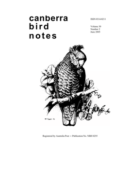 Canberra Bird Notes 30(2) June 2005