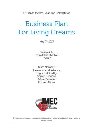 Business Plan for Living Dreams