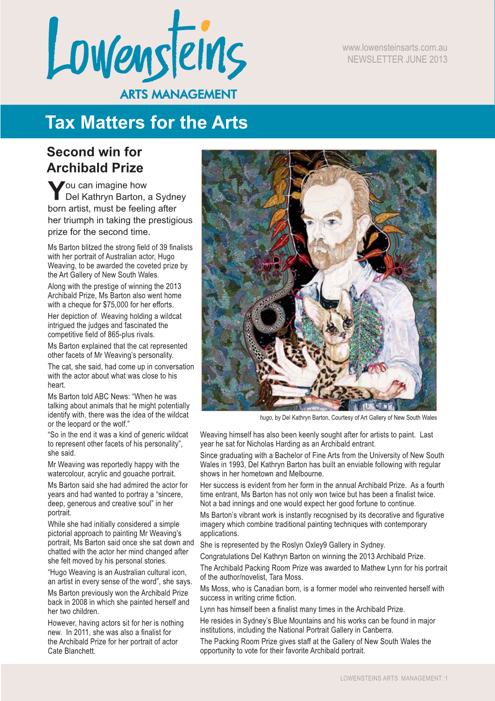Tax Matters for the Arts