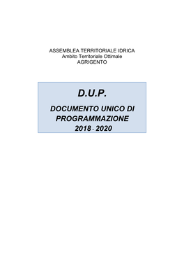 Allegato 1 D.U.P. 2018 -2020