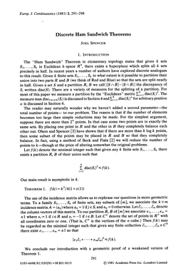 Discrete Ham Sandwich Theorems