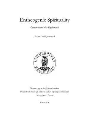 Entheogenic Spirituality