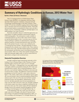 Summary of Hydrologic Conditions in Kansas, 2013 Water Year by Arin J