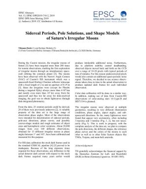 Sidereal Periods, Pole Solutions, and Shape Models of Saturn's Irregular Moons
