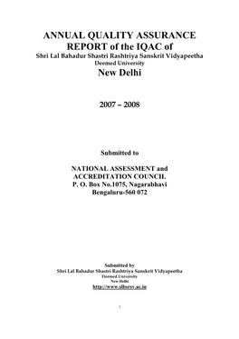 Shri Lal Bahadur Shastri Rashtriya Sanskrit Vidyapeetha Deemed University New Delhi