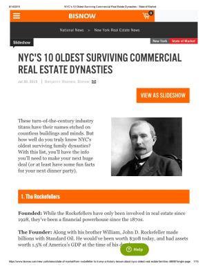 Nyc's 10 Oldest Surviving Commercial Real Estate Dynasties
