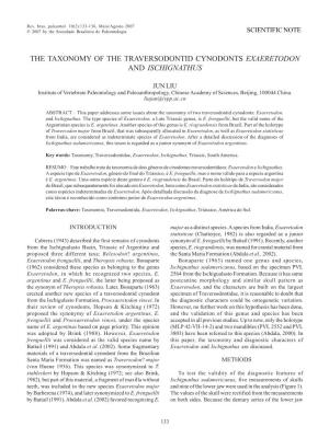 The Taxonomy of the Traversodontid Cynodonts Exaeretodon and Ischignathus