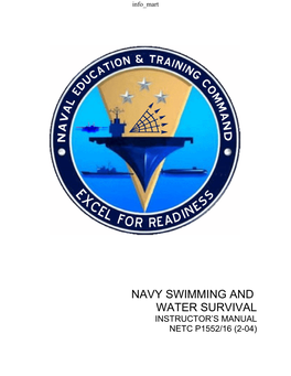 NAVY SWIMMING and WATER SURVIVAL INSTRUCTOR’S MANUAL NETC P1552/16 (2-04) Info Mart