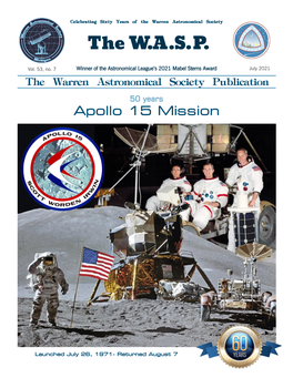 July 2021 the Warren Astronomical Society Publication
