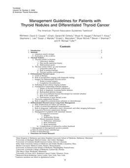 Management Guidelines for Patients with Thyroid Nodules and Differentiated Thyroid Cancer