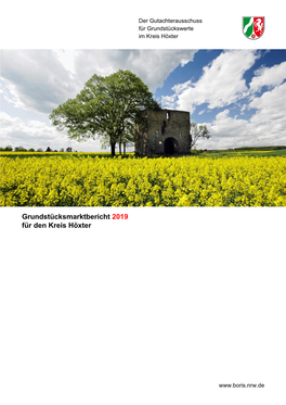 Grundstücksmarktbericht 2019 Für Den Kreis Höxter