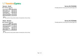 PTI Cymru A4 Landscape Timetable