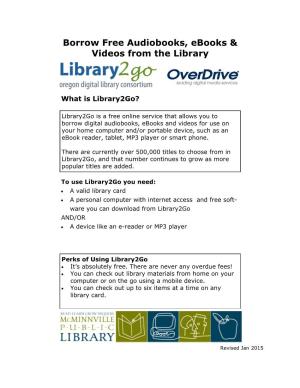 Borrow Free Audiobooks, Ebooks & Videos from the Library