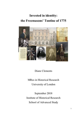 Invested in Identity: the Freemasons' Tontine of 1775