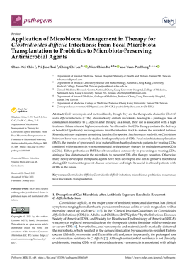 From Fecal Microbiota Transplantation to Probiotics to Microbiota-Preserving Antimicrobial Agents