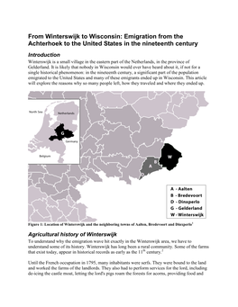 From Winterswijk to Wisconsin: Emigration from the Achterhoek to the United States in the Nineteenth Century