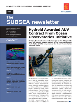 SUBSEA Newsletter