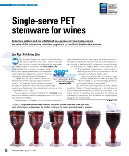 Single-Serve PET Stemware for Wines