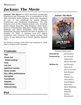 Jackass: the Movie