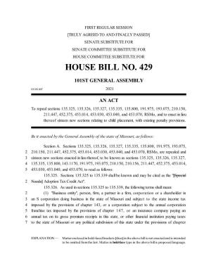 House Bill No. 429