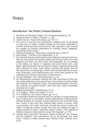 Introduction: the Settler Colonial Situation