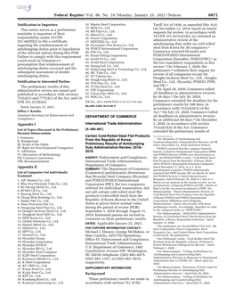 Federal Register/Vol. 86, No. 14/Monday, January 25, 2021/Notices