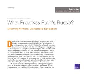What Provokes Putin's Russia?