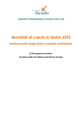Mondiali Di Calcio in Qatar 2022
