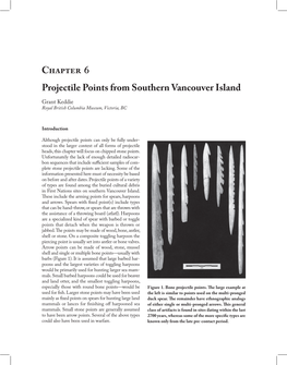 Chapter 6 Projectile Points from Southern Vancouver Island