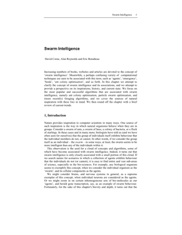 Swarm Intelligence 1