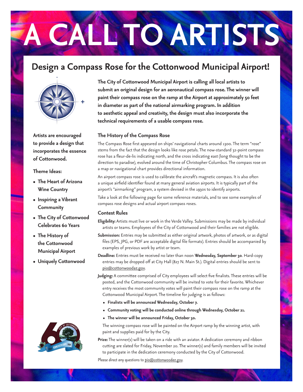 Design a Compass Rose for the Cottonwood Municipal Airport!