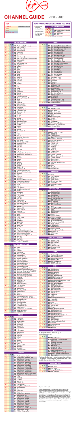 Channel Guide April 2019